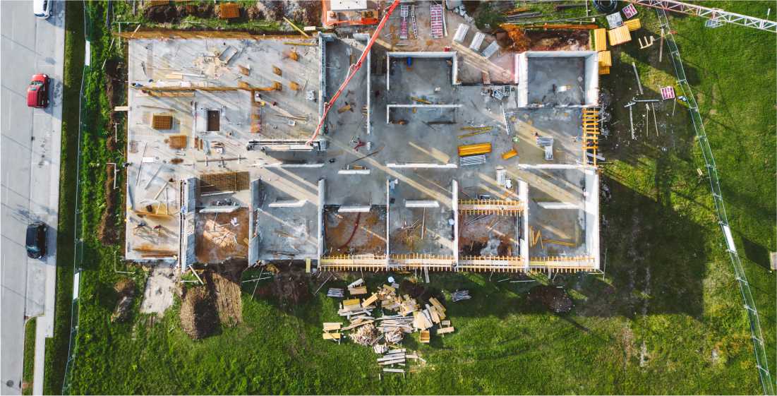 Temel ve kaba inşaat drone takibi Temel ve kaba inşaat drone takibi